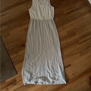 Sonoma Gray Scoop Neck Sleeveless Maxi Sundress